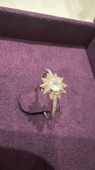 Aristocrazy anillo plata diamantes y topacio