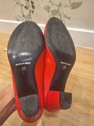 Zapatos niña de flamenco rojos