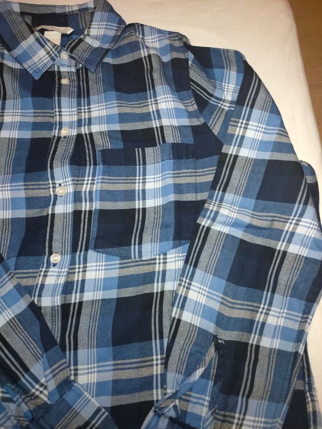Camicia a quadri blu