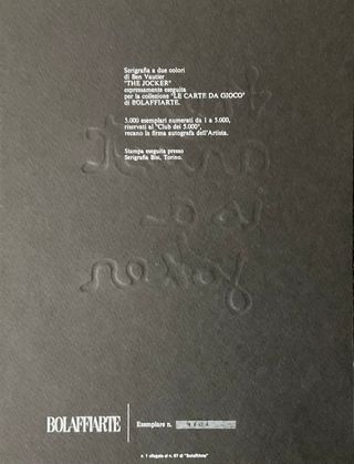 Ben Vautier serigrafia storica del 1977