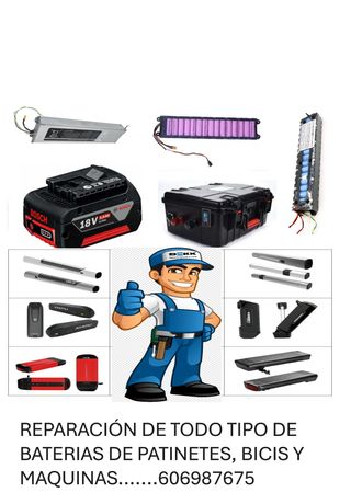 REPARACIÓN DE BATERIAS DE BICICLETAS, MAQUINAS