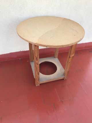 Mesa camilla con cristal