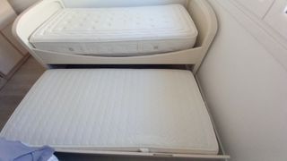 Cama nido de 90 cm color blanca con dos colchones