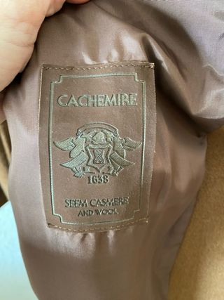 Nuevo abrigo marrón Cachemire 1638 talla L