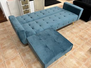 SOFÁ CAMA ESTILO CLIC-CLAC CON PUFF ¡¡NUEVO!!