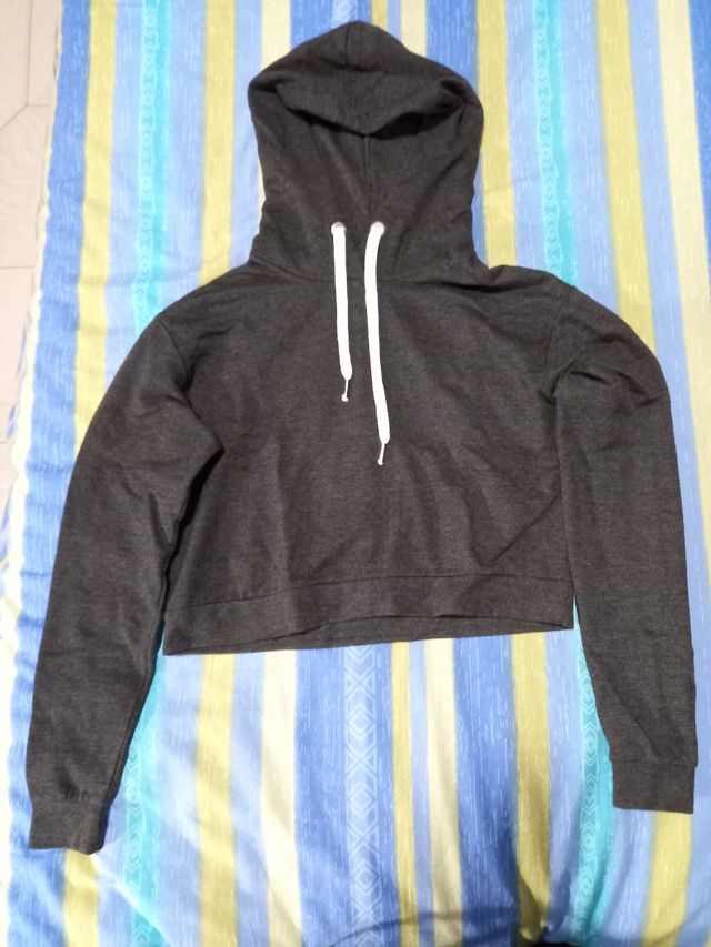 Felpa crop top Alcott grigia taglia S