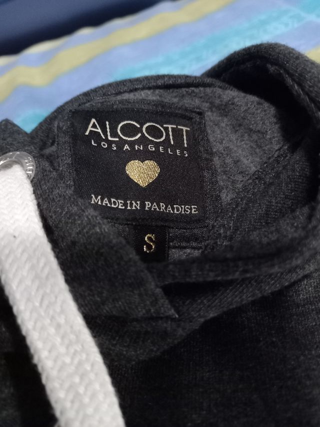 Felpa crop top Alcott grigia taglia S