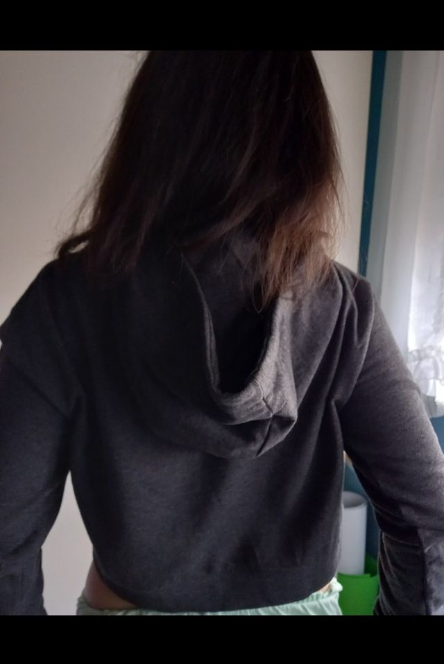 Felpa crop top Alcott grigia taglia S