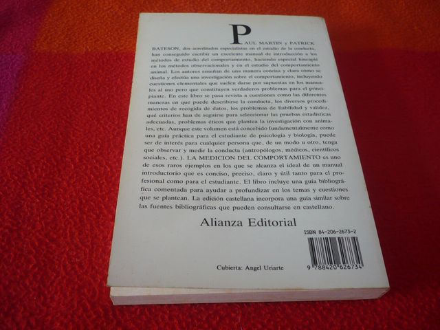 LA MEDICION DEL COMPORTAMIENTO ( PAUL MARTIN )