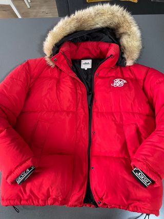 Plumífero  Siksilk rojo 