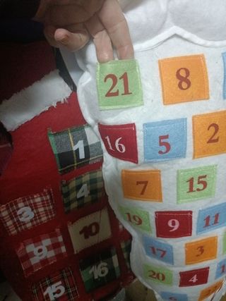 Calendario adviento blanco 