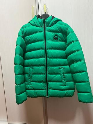 Plumífero verde Benetton