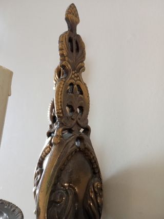 Coppia di applique in ottone