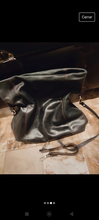 Bolso blaquè piel negro maxi