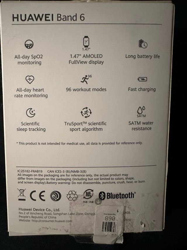 Pulseira desportiva Huawei Band 6 Nova