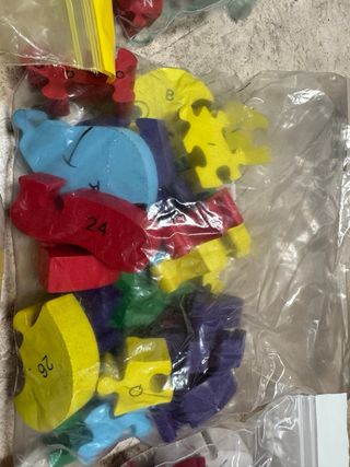 Lote 9 puzzles madera