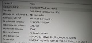 Ordenador Gaming Lenovo Y520 i5-7300HQ
