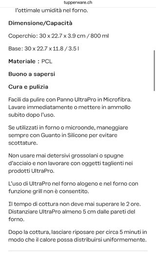 ULTRA PRO cottura forno/microonde TUPPERWARE