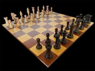 Scacchi Stawnton n4 in legno con scacchiera 40x40