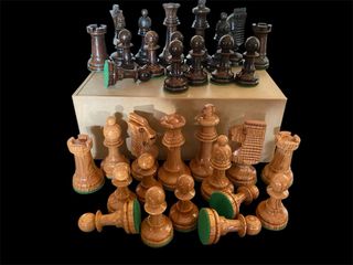 Scacchi Stawnton n4 in legno con scacchiera 40x40