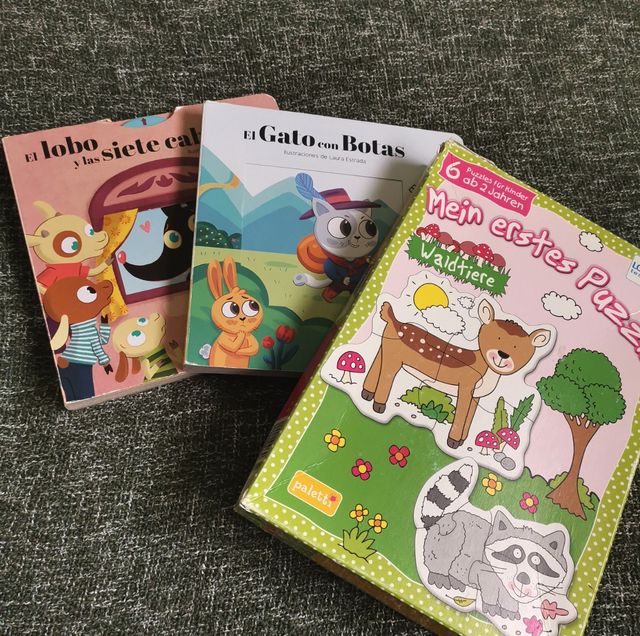 Lote. Libros infantiles, mi primer puzzle