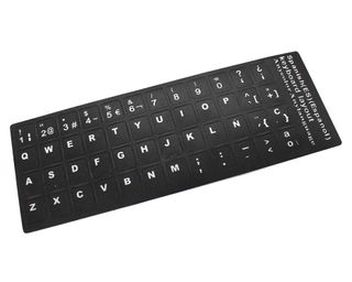 PEGATINA PARA CONVERTIR TECLADO EN IDIOMA ESPAÑOL / CASTELLANO NEGRO