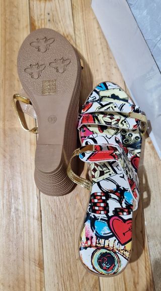 Sandalias Pop Art Multicolor (Nuevas - Talla 38)