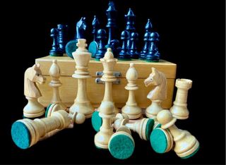 Scacchi Qurfurter in legno di acero Anni 70” Nuovi