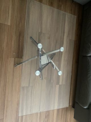 Mesa cristal centro salón