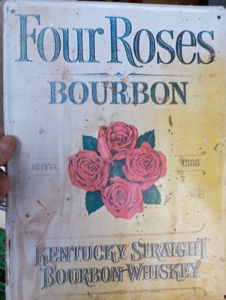 CARTEL METALICO FOUR ROSES BOURBON