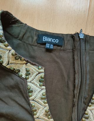 Vestido boho bordado manga 3/4