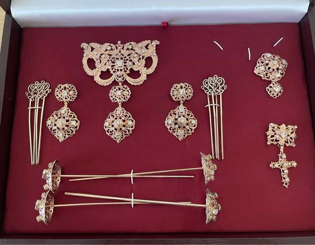 Aderezo fallera oro rosa