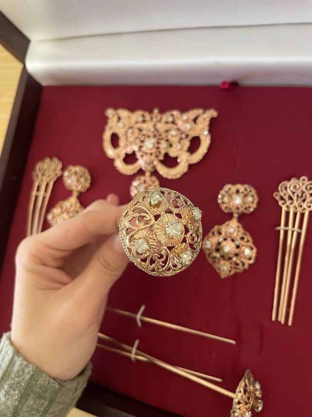 Aderezo fallera oro rosa