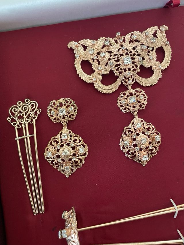 Aderezo fallera oro rosa