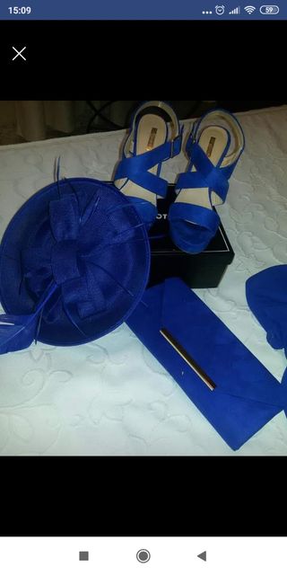 VESTIDO TOCADO CARTERA Y ZAPATOS TODOS