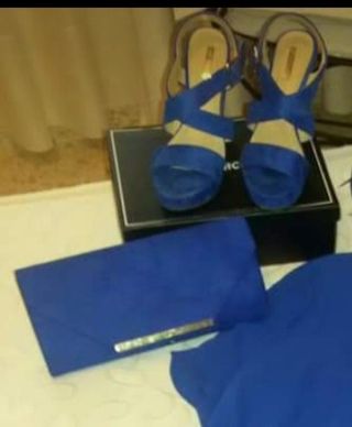 VESTIDO TOCADO CARTERA Y ZAPATOS TODOS