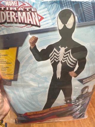 Spiderman disfraz con musculos en torax