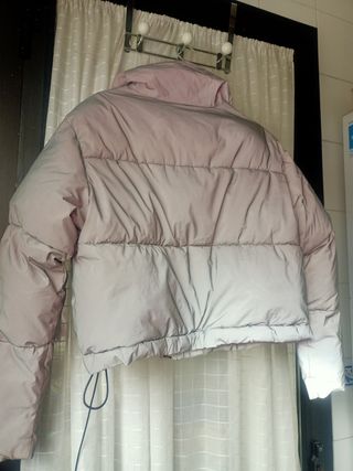 🤍Chaqueta Acolcha Bershka Gris T-S