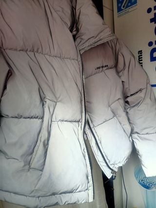 🤍Chaqueta Acolcha Bershka Gris T-S