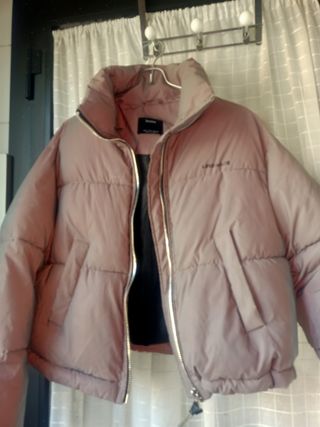 🤍Chaqueta Acolcha Bershka Gris T-S
