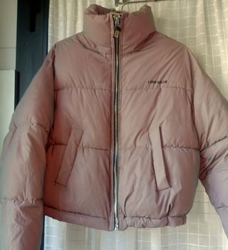 🤍Chaqueta Acolcha Bershka Gris T-S