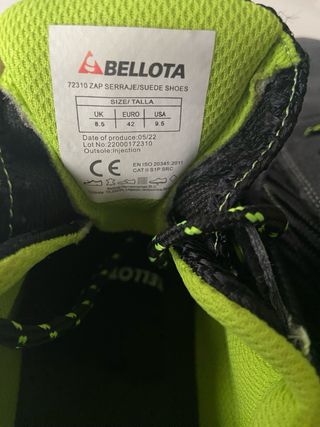 Zapatos de seguridad Bellota talla 42