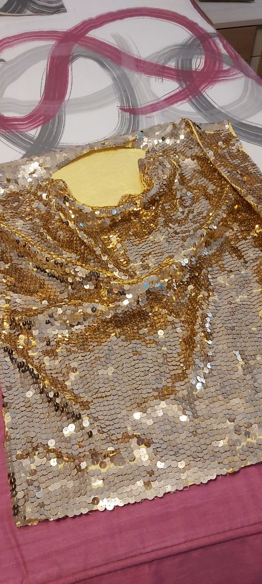 Blusa dorada lentejuelas  M/L