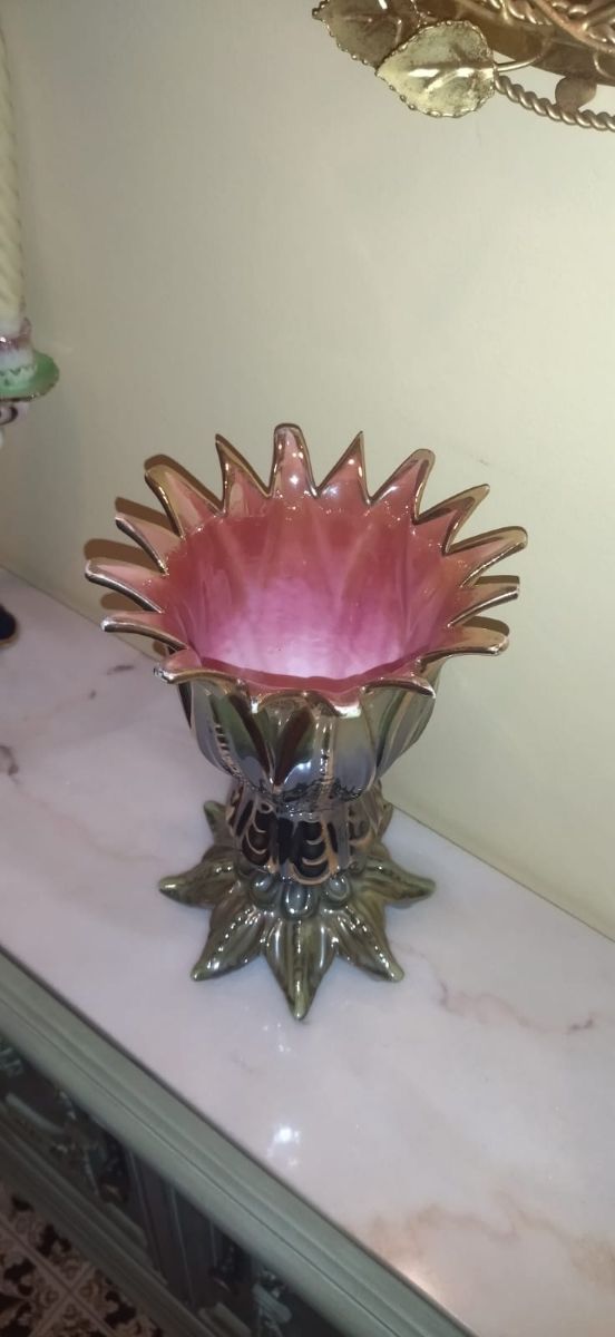 Centro mesa-jarron de porcelana años 50