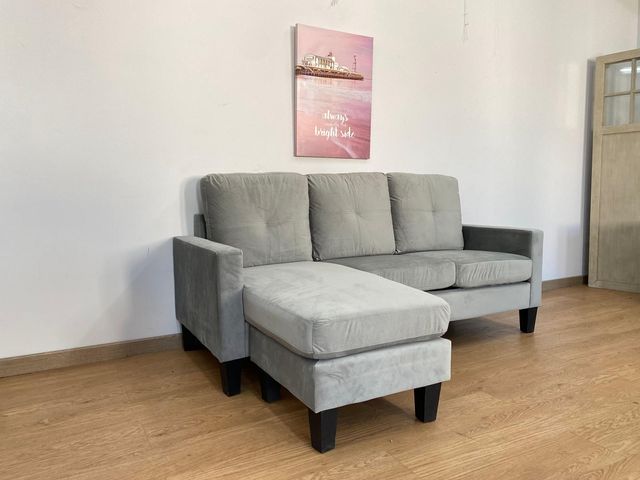 Sofa Cann Gris TercioPelo - Sofa Chaise Longue