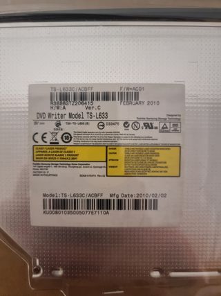 LECTOR GRABADOR DVD PARA PORTÁTIL 