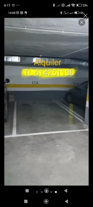 Alquiler de plaza de garaje