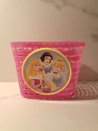 Cesta bici rosa Princesas Disney