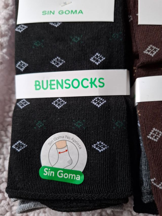 Set di 12 paia di calzini in cotone, senza gomma