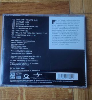 CD Ben Webster - At The Renaissance